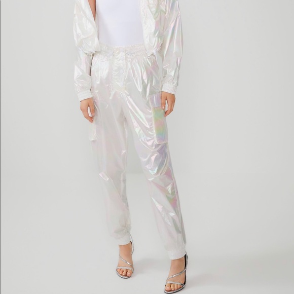 Zara iridescent effect trouser large Nwt - Picture 2 of 8
